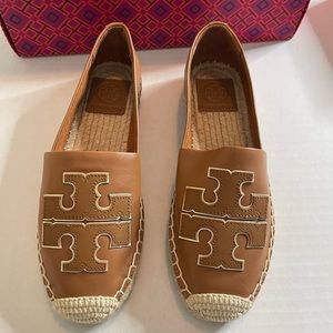 Tan leather Tory Burch Espadrille